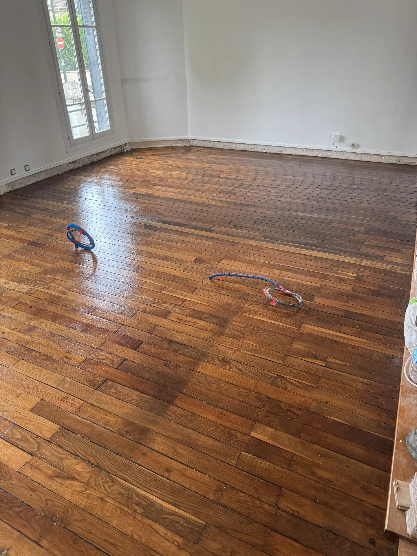 Après — Parquet ancien — rénovation complète